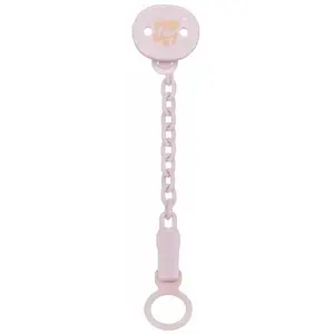 CHICCO, Clip Attache-sucette Avec Chaînette, Rose