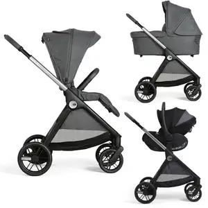 Pack Trio Poussette Bellagio 2 Black Satin
