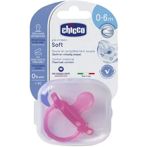 Chicco Physio Soft tout Silicone Rose 0-6m