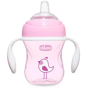 Chicco Tasse Transition Bec Souple Silicone - X1 - Rose - 4m+ - Chicco pas cher