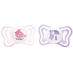 Chicco Sucette Physio Light Silicone - Boîte stérilisable - x2 - Rose - 2-6m pas cher