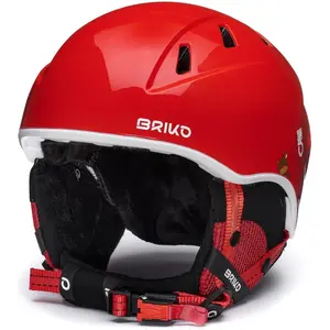 Briko, HELMET Unisexe pour enfant, Shiny Monza Red-White-Animal, SM pas cher