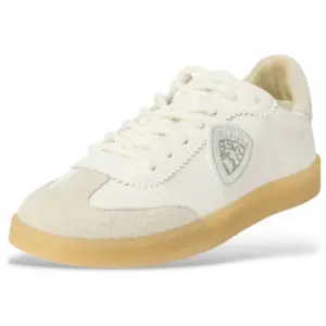 Blauer pour femme. S6AURORA01 Trainers Aurora 01 white (38), Cuir, Blanc, Plat, Lacets, Casuel