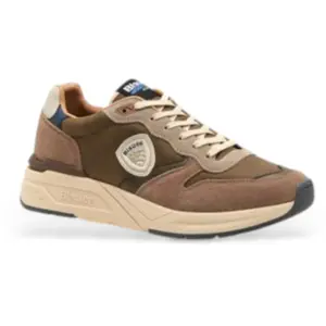 Blauer F5ray02 TAUPE/MILITARY 43 Baskets à lacets en simili cuir pas cher