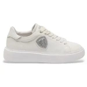 Blauer pour femme. S6VENUS01 Baskets en cuir Venus blanc (40), Plat, Lacets, Casuel