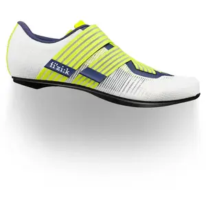 Fizik - Vento Powerstrap Aeroweave Carbon - Chaussures vélo de route Movi Yellow / White - 43 pas cher