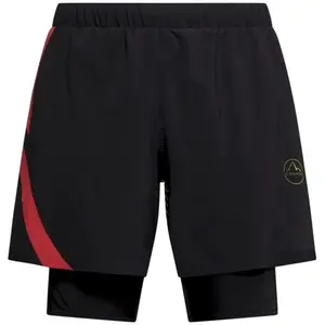 La Sportiva - Flow 5" Short M - Short trail homme Black / Yellow - S - Short