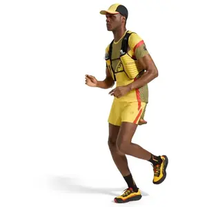 La Sportiva - Flow 3" Short M - Short trail homme Black / Yellow - M -... pas cher