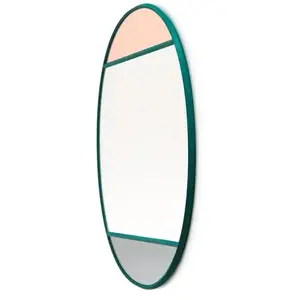 Comparateur de prix : Miroir oval cadre gris 60x50 cm Vitrail - Magis