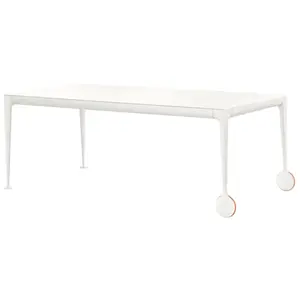 MAGIS table avec roues BIG WILL 240 x 115 cm (Blanc Opaque - Pieds en ...