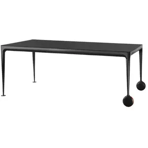 MAGIS table avec roues BIG WILL 240 x 115 cm (Noir mat - Pieds en alum...