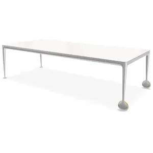 MAGIS table avec roues BIG WILL 280 x 125 cm (Blanc brillant - Pieds e... pas cher