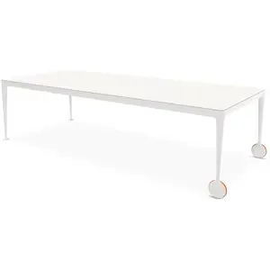 MAGIS table avec roues BIG WILL 280 x 125 cm (Blanc Opaque - Pieds en ...