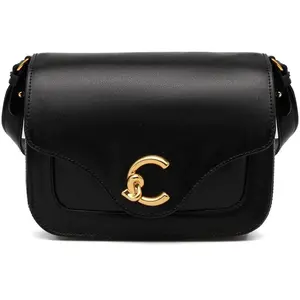 Coccinelle Cuir sac à épaule bandoulière C-Me Calf Crossbody Bag Noir
