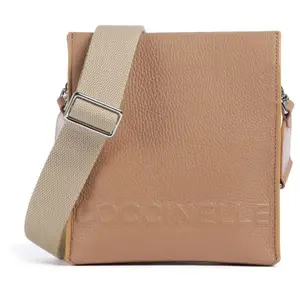 COCCINELLE Sac à épaule bandoulière brun clair en cuir pour femme - My...