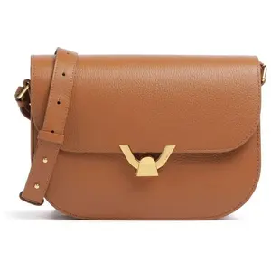 Coccinelle - Sac bandoulière Dew en cuir grainé brown - 27x20x7.5 cm ... pas cher
