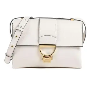 Coccinelle Cuir sac à épaule bandoulière Arlettis Handbag Pearl écru pas cher