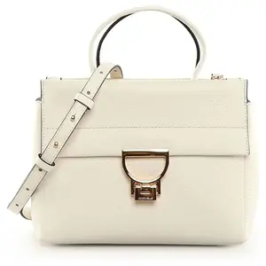Coccinelle - Sac à main Arlettis en cuir grainé pearl - 24x19x14 cm OS pas cher