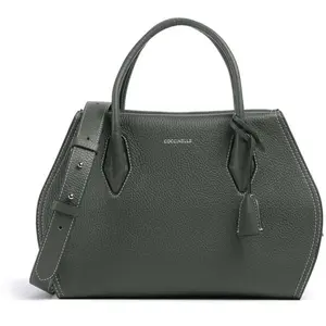 Coccinelle - Sac à main Lord en cuir grainé alga - 30x20x13 cm OS pas cher