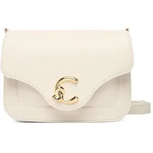 COCCINELLE Sac en cuir - Sac bandoulière COCCINELLE C-ME crème pas cher