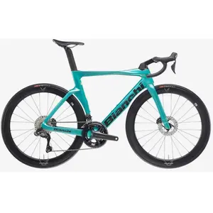 Vélo de route Bianchi Oltre Comp Shimano 105 Di2 12V bleu ciel - 50 pas cher