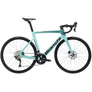 Comparateur de prix : Bicyclette Route Bianchi Oltre Race Shimano 105 Di2 bleu clair - 57