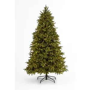 Sapin de Noël avec LED intégrées, en PE avec effet réaliste, 210 cm
