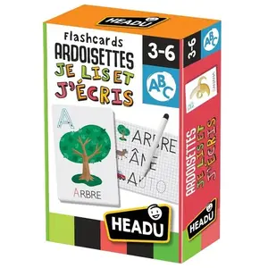 Jeu éducatif Headu Flashcards Ardoisettes Je Lis et J'écris pas cher