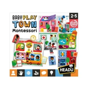 Headu- Baby Play Town Montessori Jeux éducatifs, MU23615, Multicolore, Petit pas cher
