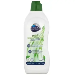 CARE+PROTECT ECO+ Gel Lave-Vaisselle Tout En Un - Action Dégraissante - Liquide de rinçage - Sel- Neutralisant d'odeur - Efficace même en Cycles Courts - 650 ml jusqu'à 38 lavagesVendu parboulanger