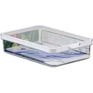 CARE+PROTECT Boîte de conservation alimentaire avec couvercle pour réfrigérateur - Grand format 2,6 L - Poignée ergonomique facile à ouvrir - Empilable - Organiseur pour...