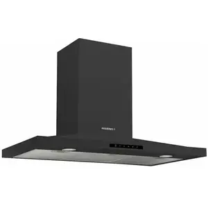 Comparateur de prix : Hotte décorative murale 90cm 69db 609m3/h noir Rosieres rhp97000/1lpn/1