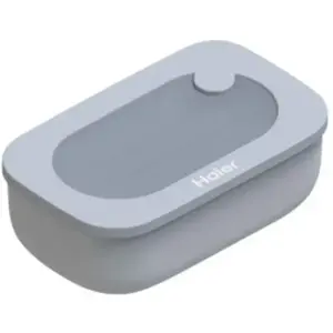 Haier Lunch Box Hermétique à 2 compartiments, Lavable au Lave-vaisselle, peut se chauffer au Micro-ondes, Utilisable au Réfrigérateur, au Congélateur, dimensions 12,2x12,2x6,8 cm