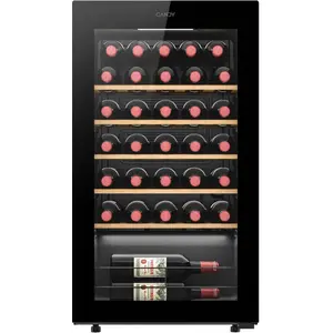 Comparateur de prix : Haier Candy CWC034 Cave à vin 34 bouteilles Noir Classe énergétique G