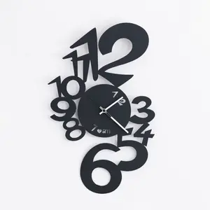 ARTI E MESTIERI horloge murale LUPIN (Noir - Métal verni)
