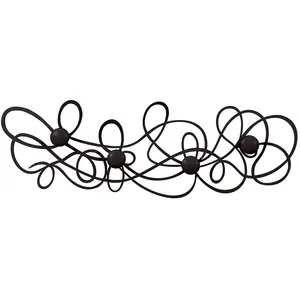 ARTI E MESTIERI portemanteau mural DOODLE (Noir - Métal) pas cher