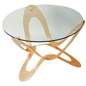 Arti E Mestieri Table Basse Ninfa (Feuille D'or - Métal) pas cher