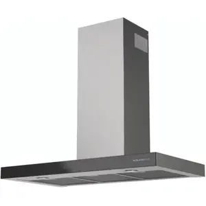 Comparateur de prix : Glem - hotte décorative murale 90cm 63db 564m3/h inox/noir - ghbs97ix TU