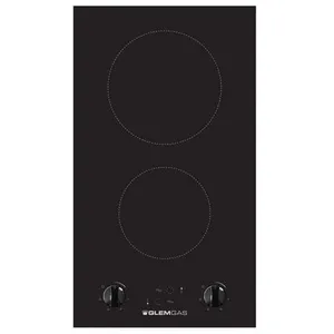 Comparateur de prix : Glem gas - domino vitrocéramique 29cm 3000w noir  gth32k01 - GTH32K01
