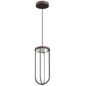 FLOS OUTDOOR lampe à suspension pour l'extérieur IN VITRO SUSPENSION DIMMABLE 1-10V (Deep brown - aluminium et verre)