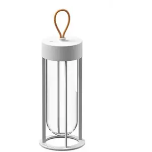 FLOS lampe de table IN VITRO UNPLUGGED (2700K, blanc - aluminium et ve... pas cher