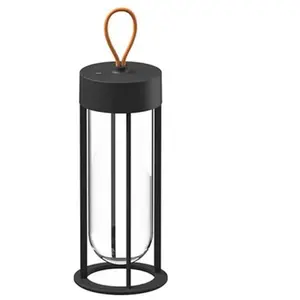 FLOS lampe de table IN VITRO UNPLUGGED (3000K, noir - aluminium et ver...