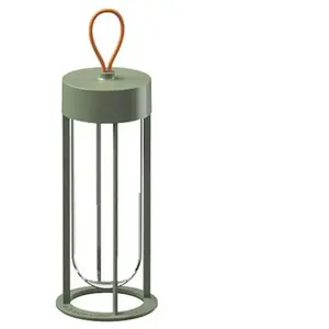 FLOS lampe de table IN VITRO UNPLUGGED (3000K, vert clair - aluminium et verre)