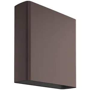 FLOS OUTDOOR lampe murale applique pour extérieur CLIMBER 175 DOWN FLOOD (Deep brown 4000K - aluminium et verre)Vendu parmyareadesign