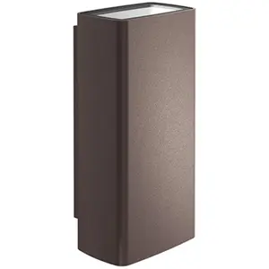 FLOS OUTDOOR lampe murale applique pour extérieur CLIMBER 87 UP & DOWN FLOOD (Deep brown 2700K - aluminium et verre)