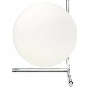 FLOS lampe de table IC T2 (Acier chromé - Verre soufflé et métal) pas cher