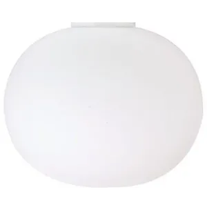 Plafonnier design en verre opalin 27 x 33 cm Glo-Ball - Flos