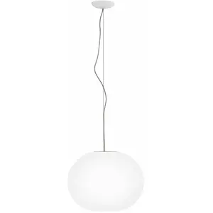 Suspension design en verre opalin 36 x 45 cm Glo-Ball - Flos