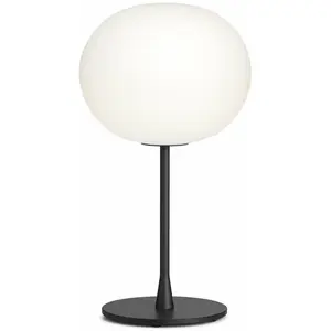 FLOS lampe de table GLO-BALL T (Noir mat - Verre opale blanc et acier)Vendu parmyareadesign