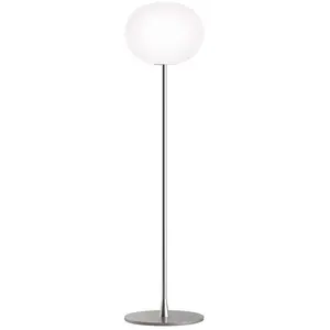 FLOS lampadaire GLO-BALL (H 135 cm, base argent - verre et métal) pas cher